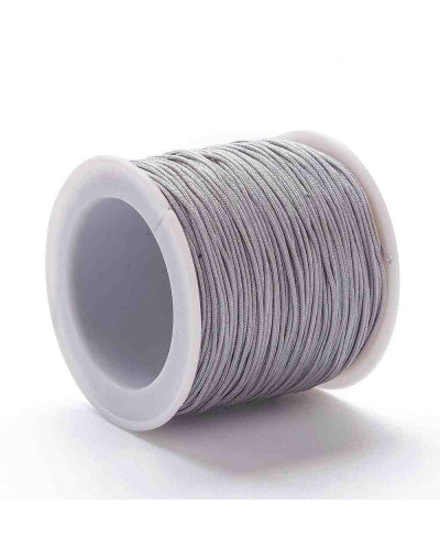 Cordón de nylon. 1 milímetro grosor. Color GRAY. 90 metros. 1 cono.