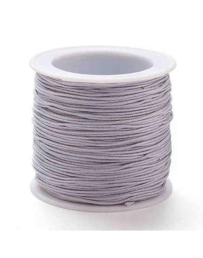 Cordón de nylon. 1 milímetro grosor. Color GRAY. 90 metros. 1 cono.
