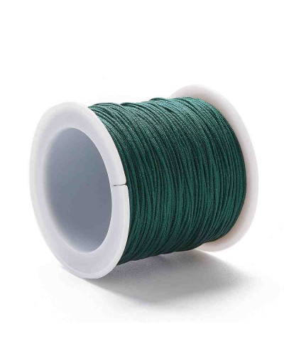 Cordón de nylon. 1 milímetro grosor. Color TEAL. 90 metros. 1 cono.