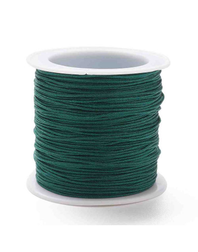 Cordón de nylon. 1 milímetro grosor. Color TEAL. 90 metros. 1 cono.