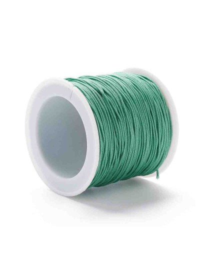 Cordón de nylon. 0.8 mm grosor. MEDIUM TURQUOISE. 90 metros cono. 1 cono.