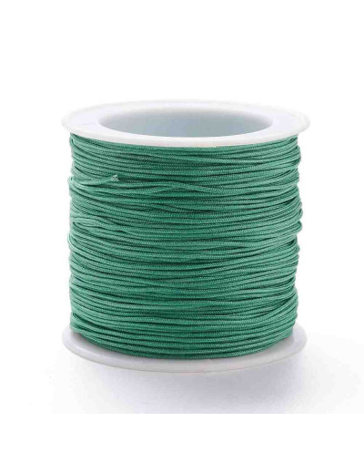 Cordón de nylon. 0.8 mm grosor. MEDIUM TURQUOISE. 90 metros cono. 1 cono.