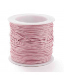 Cordón de nylon. 0.8 mm grosor. PEARL PINK. 90 metros cono. 1 cono.