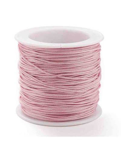 Cordón de nylon. 0.8 mm grosor. PEARL PINK. 90 metros cono. 1 cono.