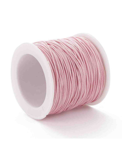 Cordón de nylon. 0.8 mm grosor. PEARL PINK. 90 metros cono. 1 cono.
