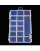 Organizador. 15 divisiones. Tapa abatible. 23x15.5x3.2 cm. 1 ud.