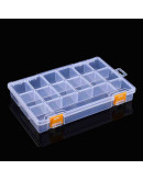 Organizador. 15 divisiones. Tapa abatible. 23x15.5x3.2 cm. 1 ud.