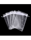 Bolsa de regalo. Organza. WHITE. 120x100 milímetros. 10 uds.