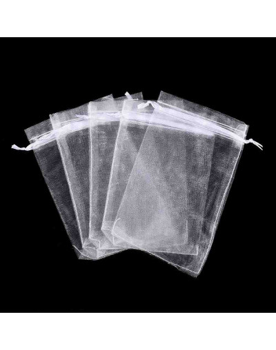 Bolsa de regalo. Organza. WHITE. 120x100 milímetros. 10 uds.