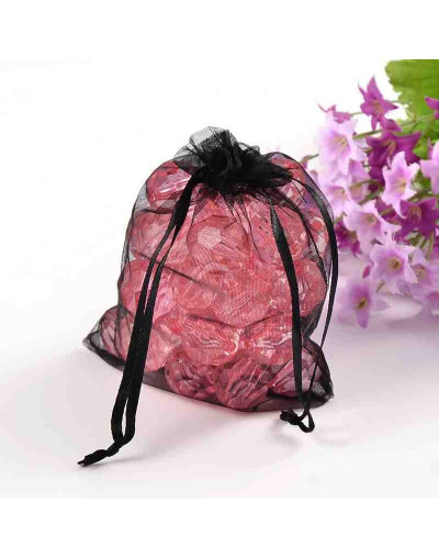 Bolsa de regalo. Organza. BLACK. 120x100 milímetros. 10 uds.
