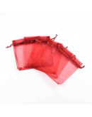 Bolsa de regalo. Organza. DARK RED. 120x100 milímetros. 10 uds.