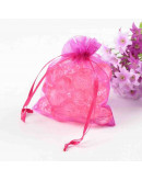 Bolsa de regalo. Organza. DEEP PINK. 120x100 milímetros. 10 uds.