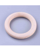Linking Rings. Círculo. Madera. Color Khaki. 65x10 milímetros. 44 mm agujero. 4 uds.