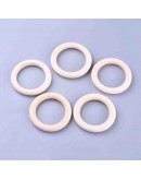 Linking Rings. Círculo. Madera. Color Khaki. 70x10 milímetros. 50 mm agujero. 4 uds.