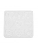 Molde para resina. Dijes y aretes. Corazones (1). 105x94x4.5 mm. 1 ud.