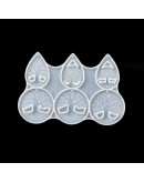Molde para resina. Dijes y aretes. Arboles. 104x155x6 mm. 1.8 mm perforación. 1 ud.