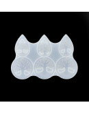 Molde para resina. Dijes y aretes. Arboles. 104x155x6 mm. 1.8 mm perforación. 1 ud.