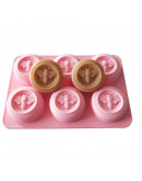 Molde para jabones. Abejas. 6 espacios. Grado alimentario. 210x143x21 mm. 1 ud.