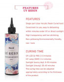 Resina UV. Color cristal. 100 gramos. 1 unidad.