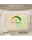 Gel Silice. Absorbe humedad, secado de flores, proteger ropa, electrónica, herramientas, docs. 1 kg.