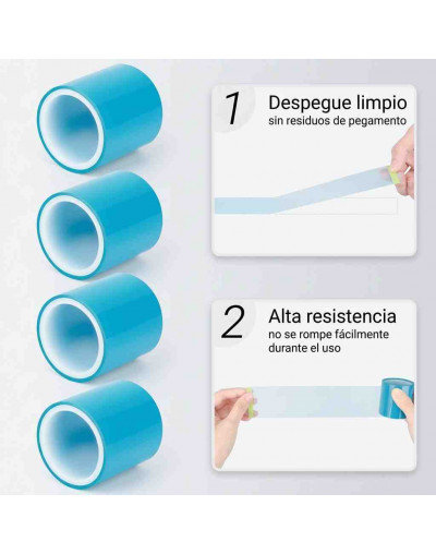 Cinta para resina. No deja marcas. Trabajor en bases y marcos abiertos. 5 cm ancho. 5 metros. 1