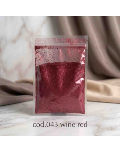 Polvo Mica. WINE RED. Para uso con resina, cera, parafina y glicerina. 100 gramos.