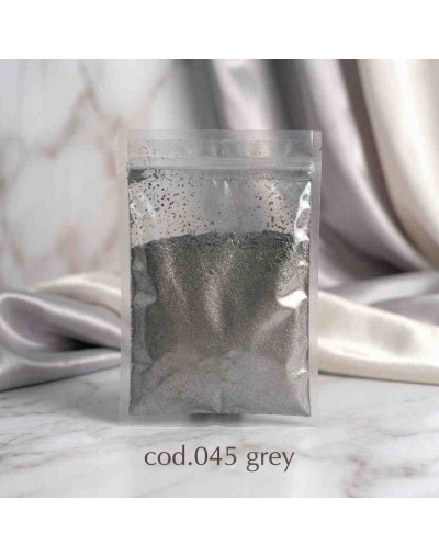 Polvo Mica. GREY. Para uso con resina, cera, parafina y glicerina. 100 gramos.