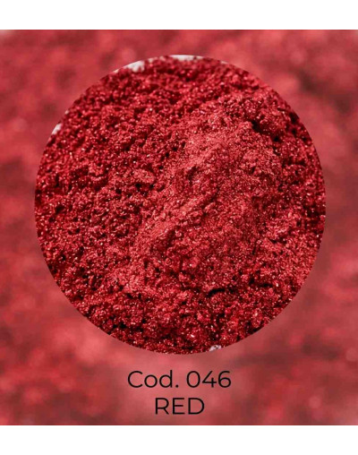 Polvo Mica. RED. Para uso con resina, cera, parafina y glicerina. 50 gramos.