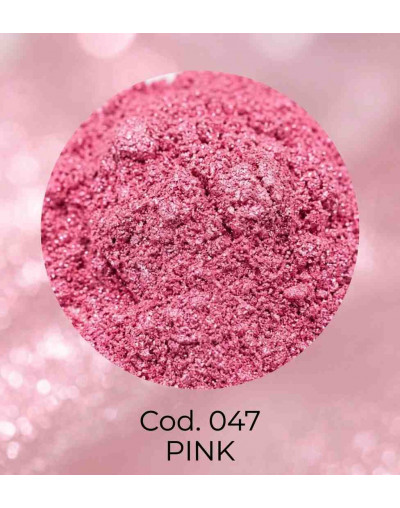 Polvo Mica. PINK. Para uso con resina, cera, parafina y glicerina. 100 gramos.