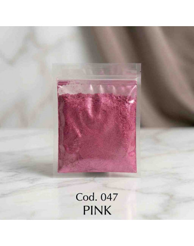 Polvo Mica. PINK. Para uso con resina, cera, parafina y glicerina. 50 gramos.