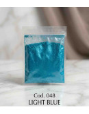 Polvo Mica. LIGHT BLUE. Para uso con resina, cera, parafina y glicerina. 50 gramos.