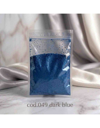 Polvo Mica. DARK BLUE. Para uso con resina, cera, parafina y glicerina. 100 gramos.