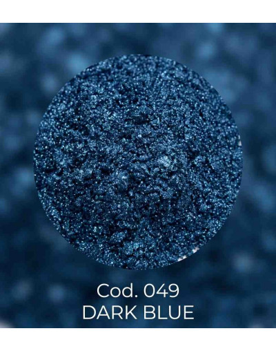Polvo Mica. DARK BLUE. Para uso con resina, cera, parafina y glicerina. 100 gramos.