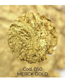 Polvo Mica. MERK GOLD. Para uso con resina, cera, parafina y glicerina. 100 gramos.