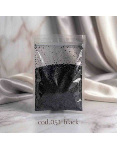 Polvo Mica. BLACK. Para uso con resina, cera, parafina y glicerina. 100 gramos.