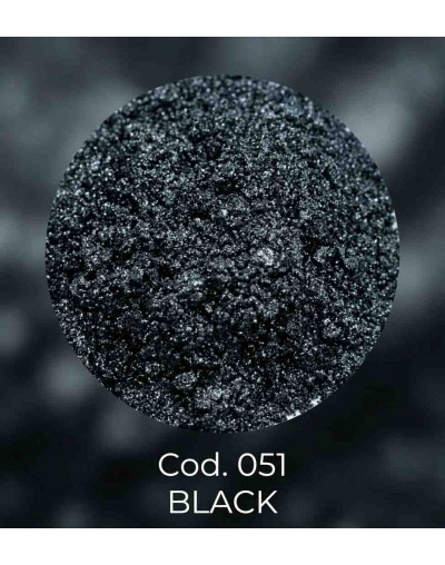 Polvo Mica. BLACK. Para uso con resina, cera, parafina y glicerina. 100 gramos.