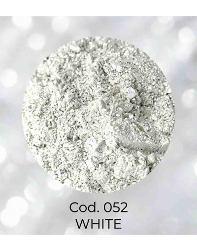 Polvo Mica. WHITE. Para uso con resina, cera, parafina y glicerina. 100 gramos.